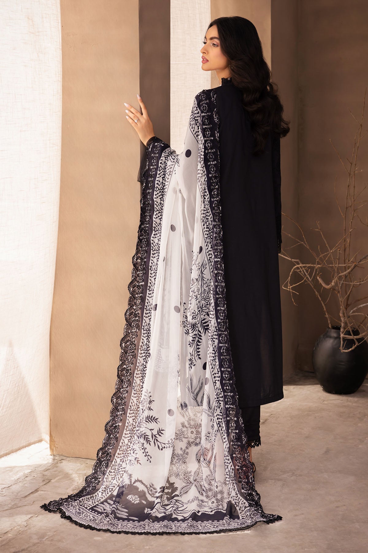 Buy Now, B-02 - KOYAL - Monochrome Collection 2023 - Nureh - Shahana Collection UK - Wedding and Bridal Party Dresses 